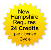 New Hampshire Requires 24 Credits per License Cycle